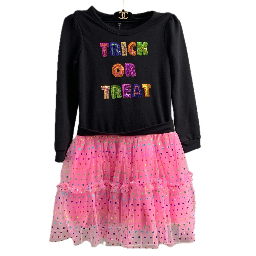NWT Zunie Girls Trick or Treat Halloween Tutu Dress